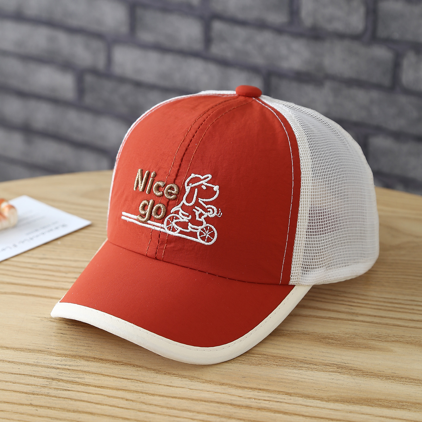 Embroidery Cap - 여름철 야외용 빠른 건조 옷감 벨트