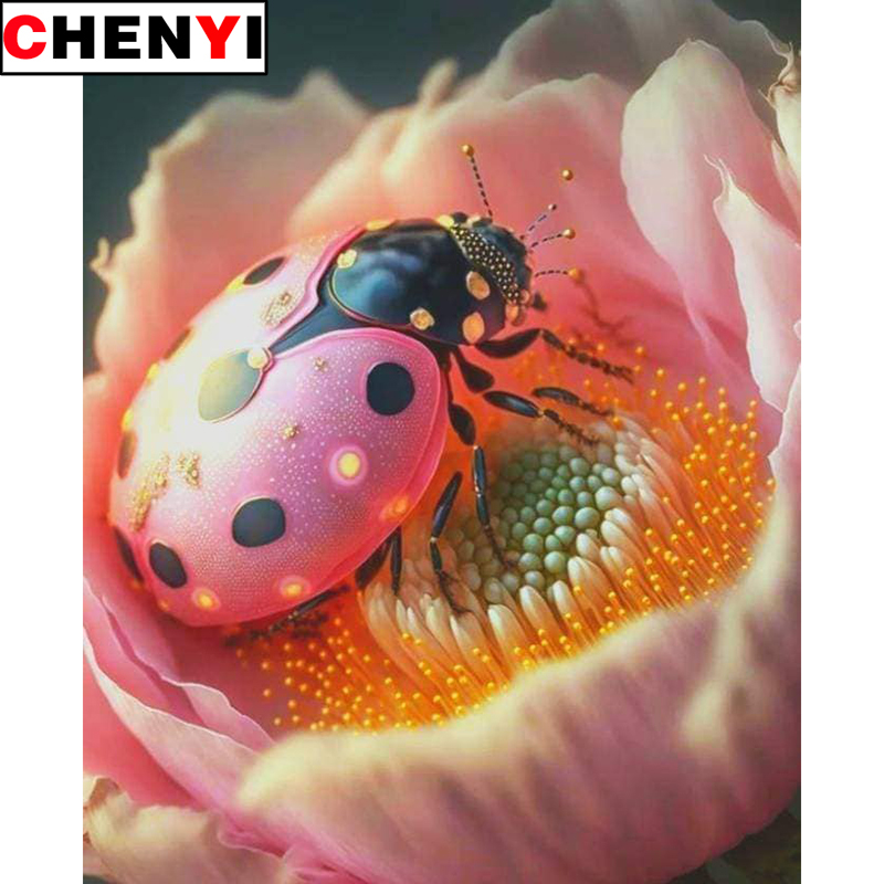 Embroidery Lady Bug - 5D 다이아몬드 페인팅 풀 드릴 스퀘어