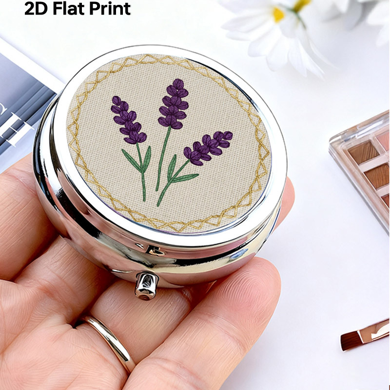 Embroidery Unique Design - 보라색 라벤더 꽃무늬 자수 패턴 원형