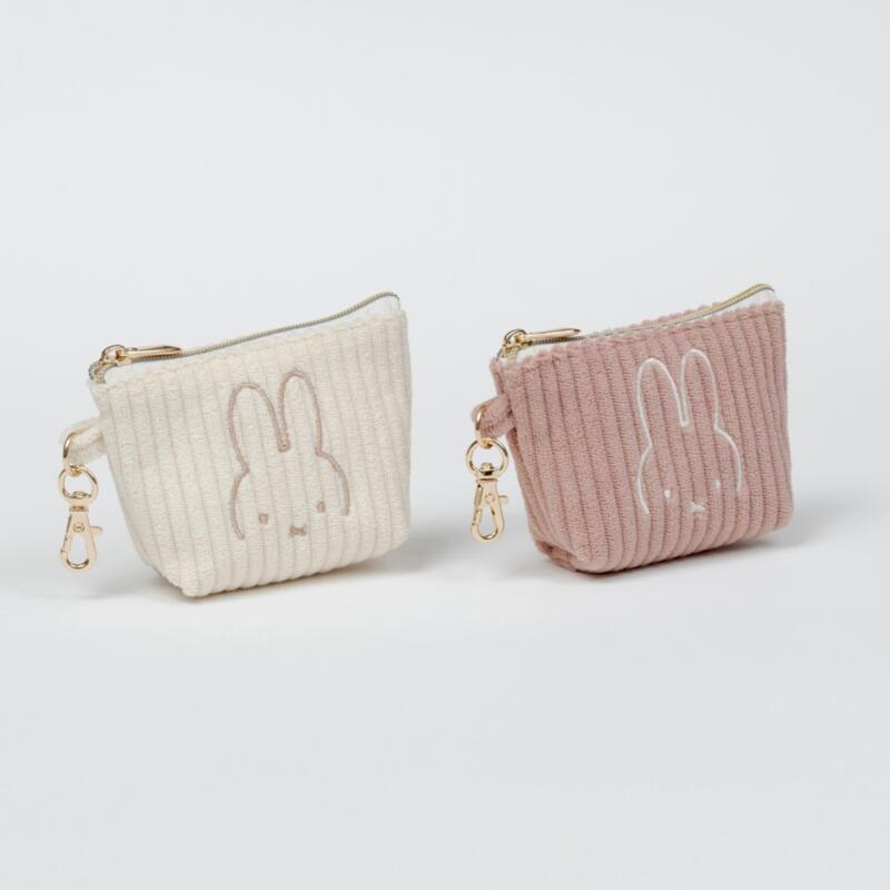 Embroidery Wallet - 만화 미피 토끼 코듀로이 자수 동전
