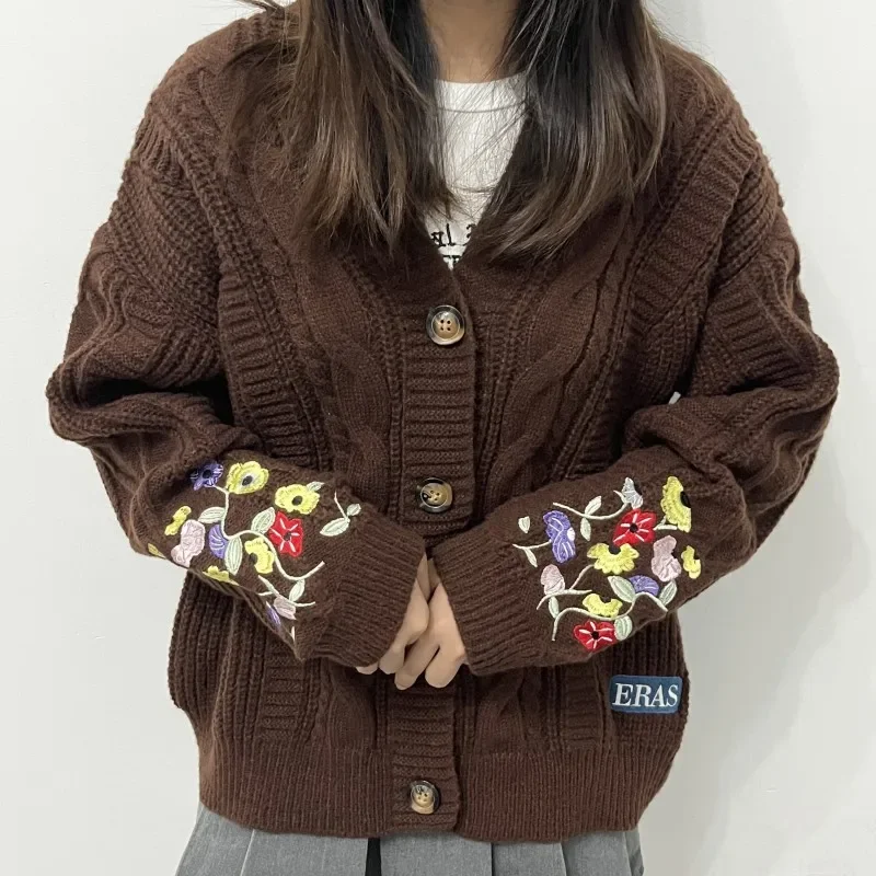 Embroidery Thread Yarn - 2025 플러스 사이즈 Eras 카디건 여성용