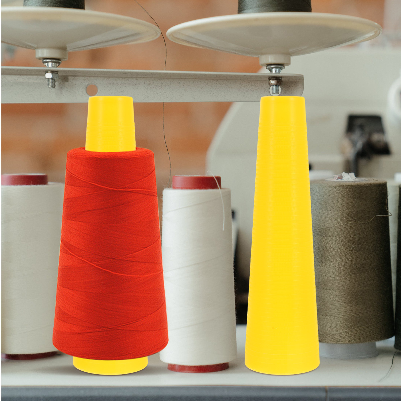 Embroidery Thread Yarn - 10개입 변색 방지 원뿔형 플라스틱 보빈,