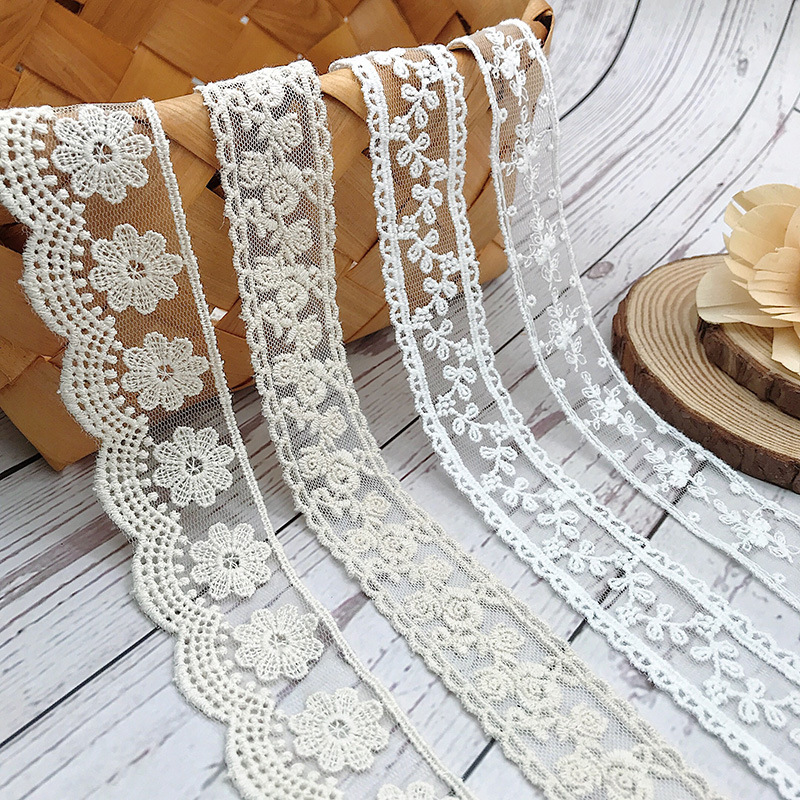 Embroidery Thread Yarn - 3 야드/로트 자수 화이트 베이지 코튼