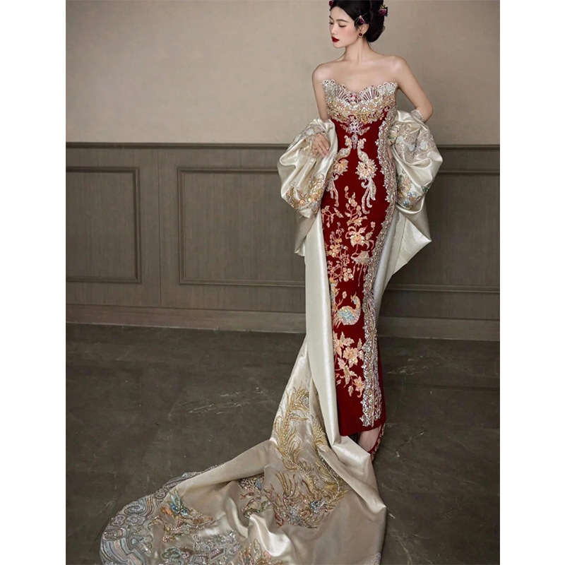 시우허 의류 2026 신상 튜브탑 토스트 숄 아웃 오브 - Embroidery In Indonesia 리뷰 및 가격