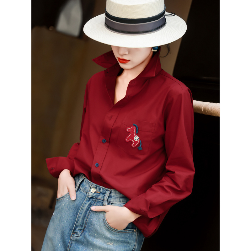 MEXCOCO 2026봄 신상 스타일리시 캐주얼 통근  - Embroidery Horse 리뷰 및 가격