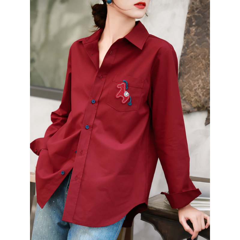MEXCOCO 2026봄 신상 스타일리시 캐주얼 통근  - Embroidery Horse 리뷰 및 가격