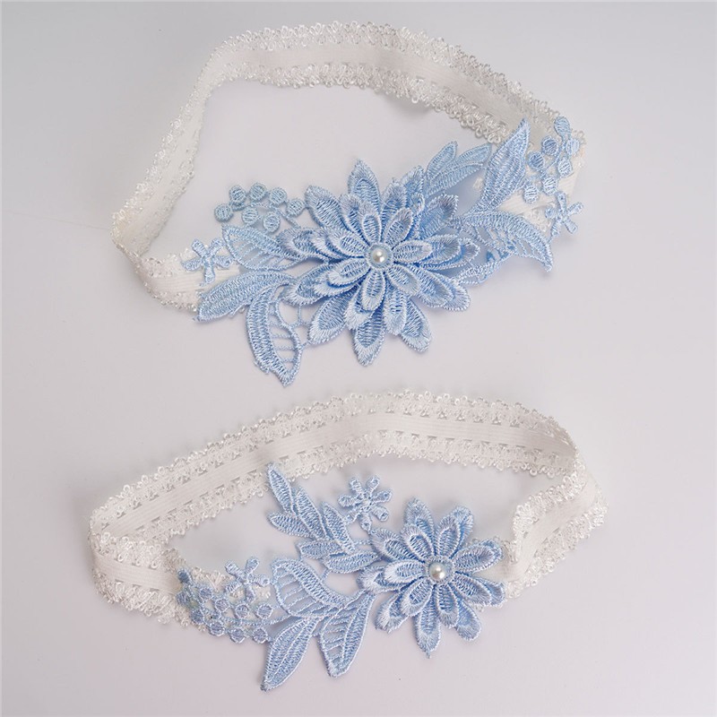 2pcs 신부 웨딩가 터 훈장이나 해군 파란색 흰색 자 - Embroidery Ring 리뷰 및 가격