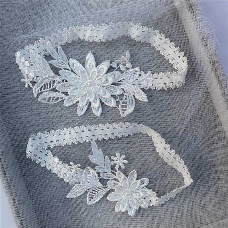 2pcs 신부 웨딩가 터 훈장이나 해군 파란색 흰색 자 - Embroidery Ring 리뷰 및 가격