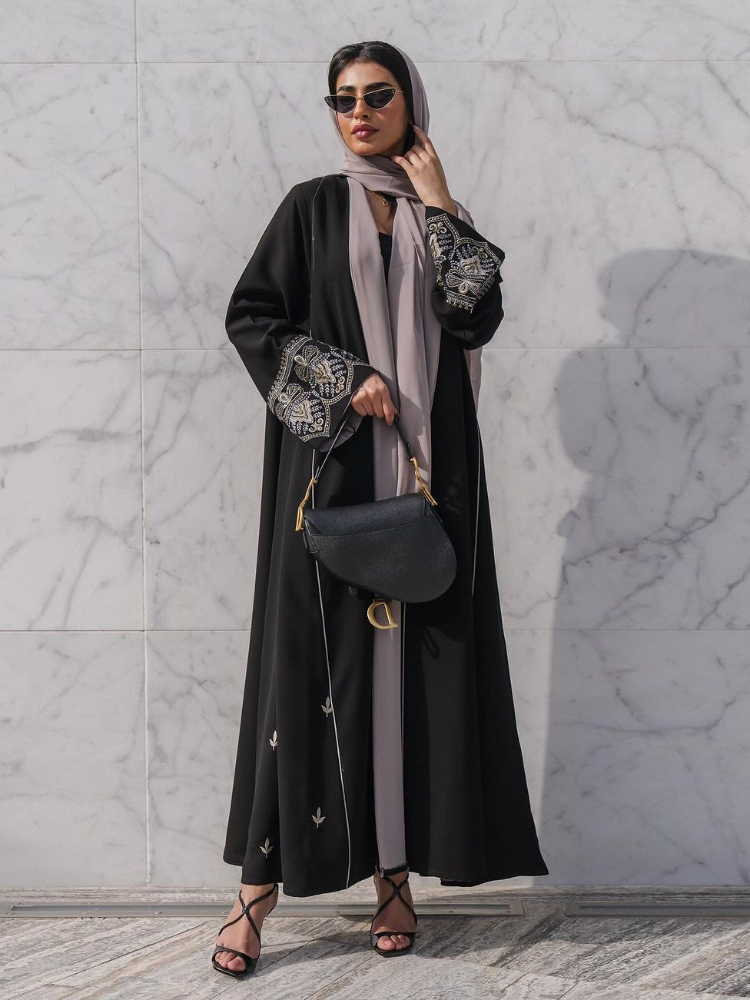 Eid 무슬림 아바야 여성용 자수 카디건, 스카프 없는 - Embroidery Kaftan 리뷰 및 가격