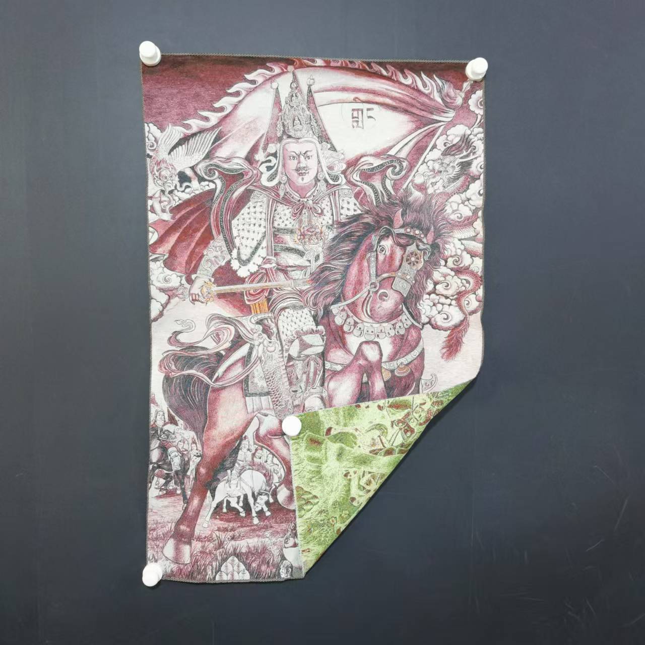35인치 탕카 자수 티베트 불교 실크 자수 왕 게사르  - Embroidery Horse 리뷰 및 가격