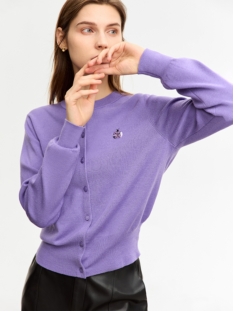 AMII 미니멀리스트 울리 스웨터 여성용 가을 신상 2 - Embroidery Lady Bug 리뷰 및 가격