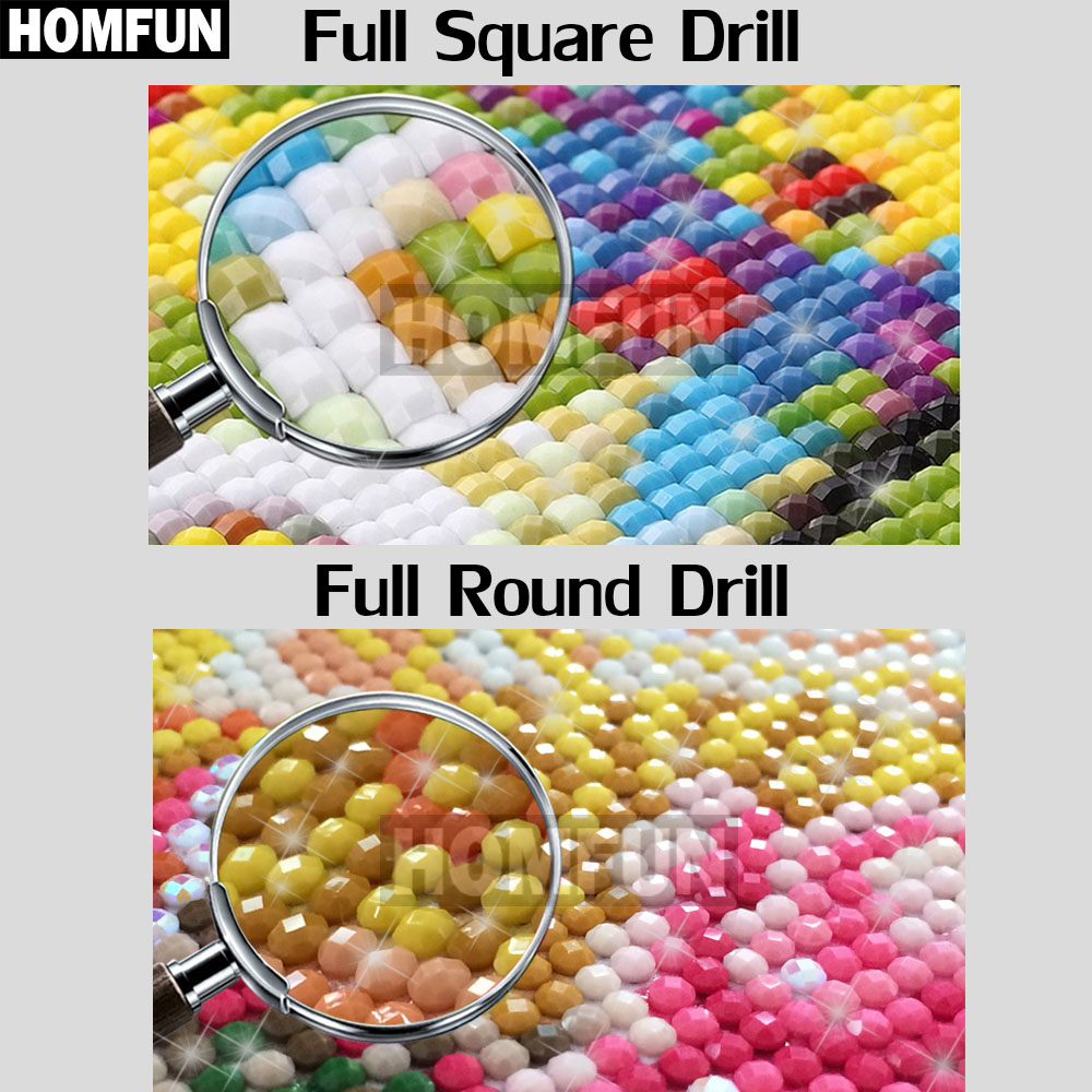 HOMFUN 아트 5D Diy 다이아몬드 페인팅 
