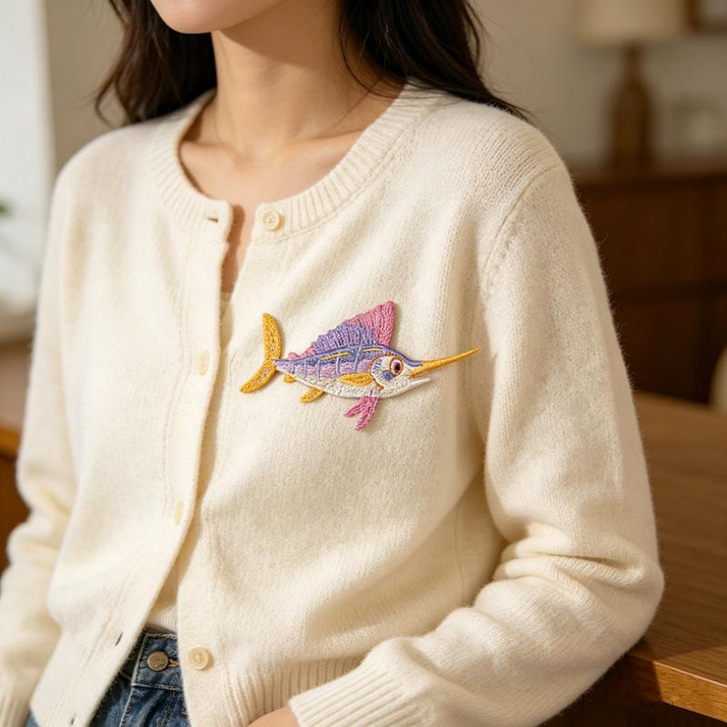 돌고래 해파리 여름 바다 물고기 패치 어린이용 의류,  - Embroidery Fish 리뷰 및 가격