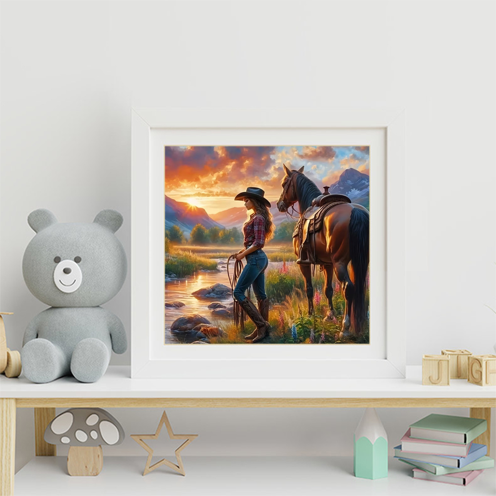 모모아트 다이아몬드 자수 여성 초상화 그림 말 풀 스퀘 - Embroidery Horse 리뷰 및 가격