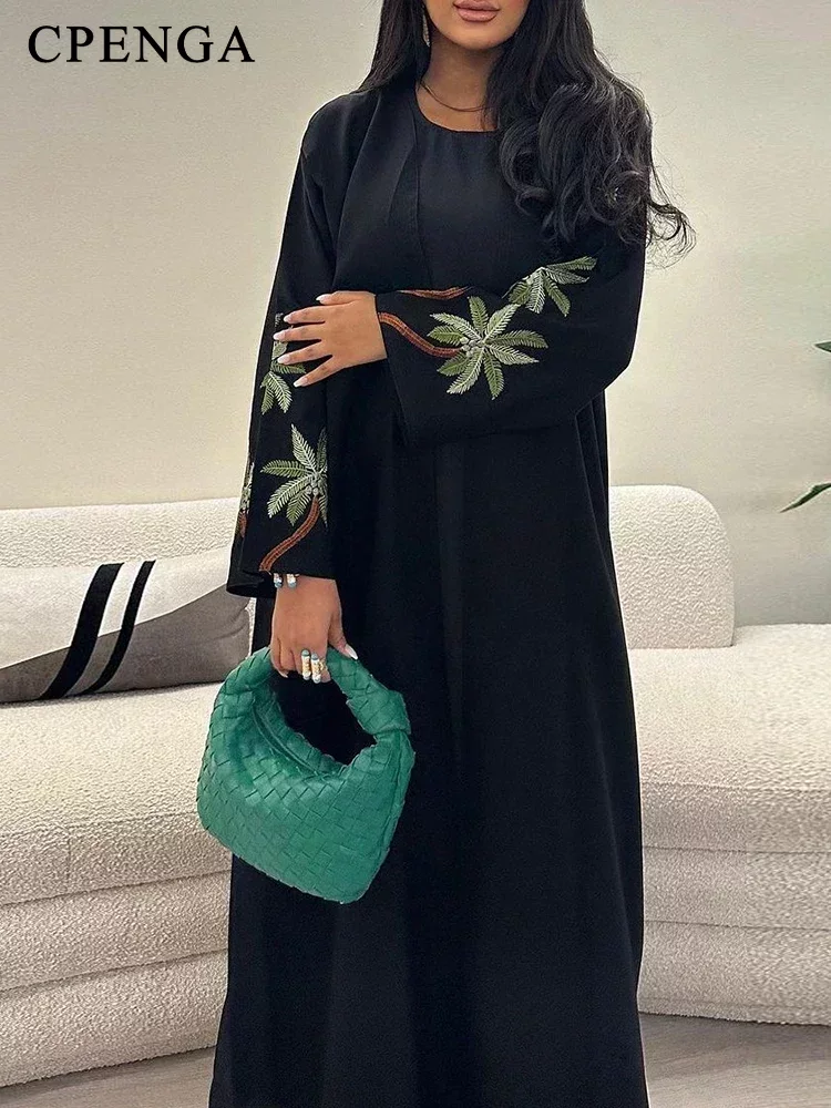 Eid Ramadan 여성용 블랙 무슬림 원피스, 사우 - Embroidery Kaftan 리뷰 및 가격