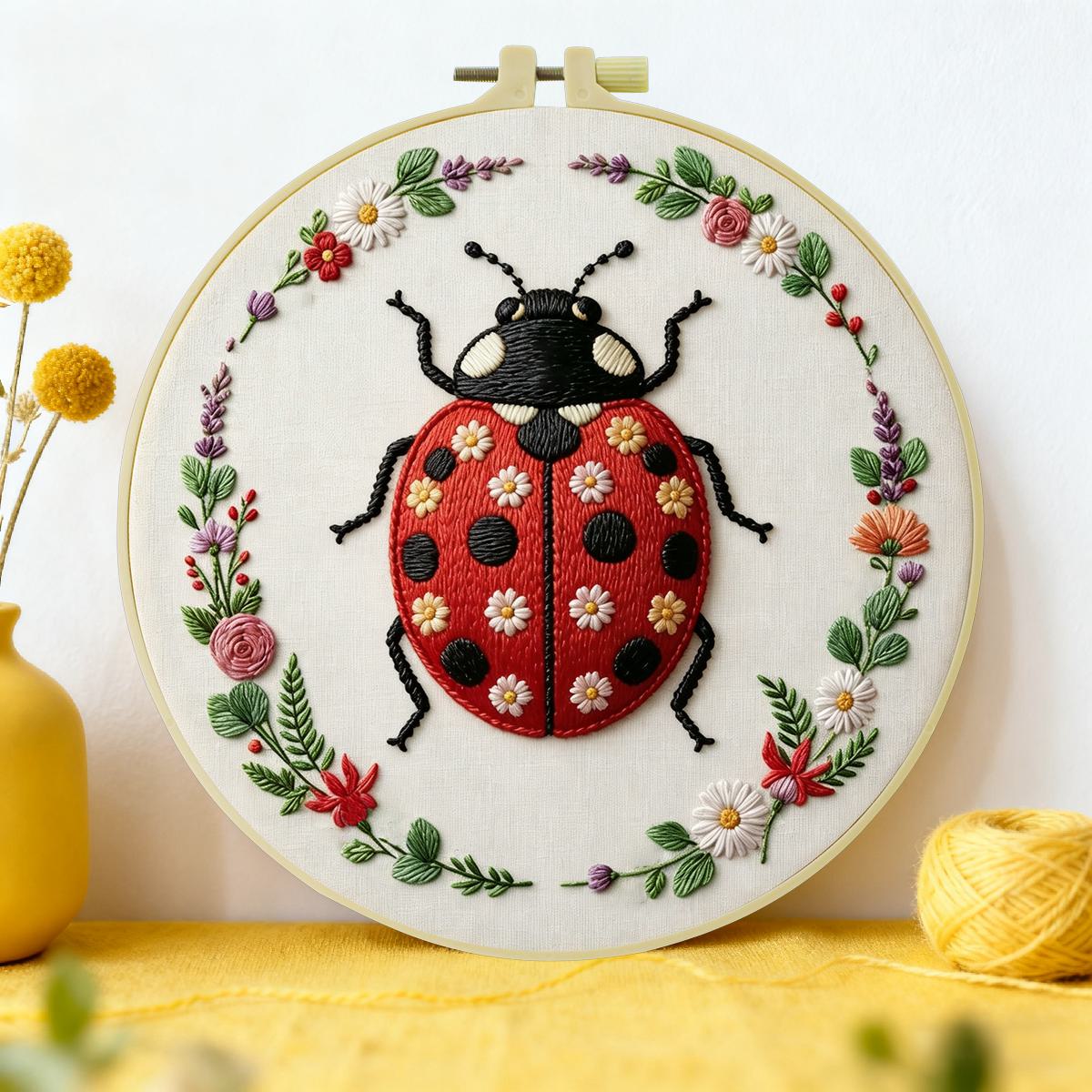 1개 20X20CM/15X15CM 7.87/6.3인치  - Embroidery Lady Bug 리뷰 및 가격