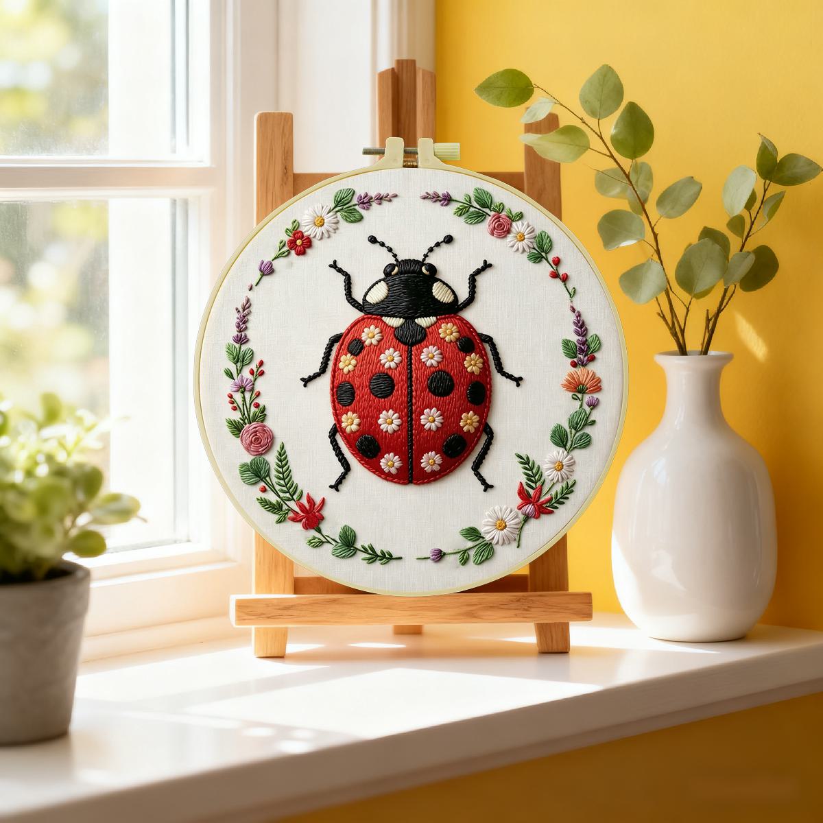 1개 20X20CM/15X15CM 7.87/6.3인치  - Embroidery Lady Bug 리뷰 및 가격
