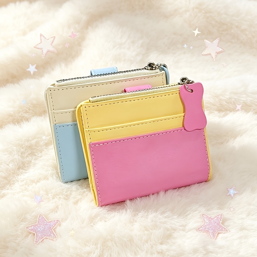 휴대용 카와이 닥스훈트 자수 짧은 지갑 도파민 컬러 만 - Embroidery Wallet 리뷰 및 가격