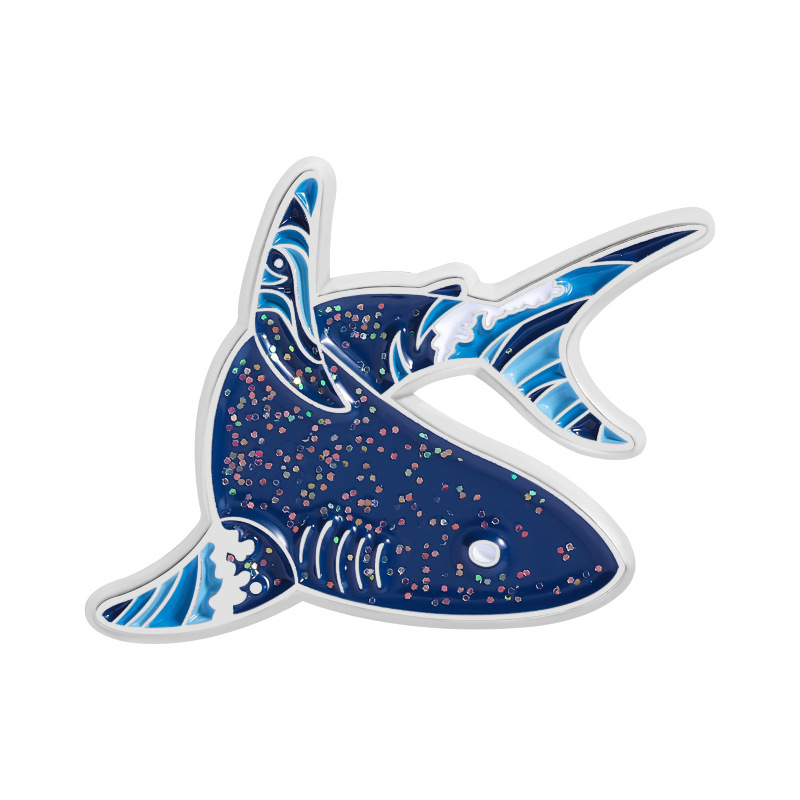 만화 해양 생물 에나멜 핀 창의적인 상어 고래 브로치  - Embroidery Fish 리뷰 및 가격
