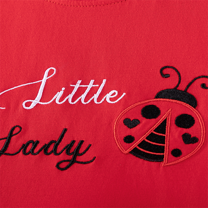 반팔 여아 드레스 2-7세 무당벌레 자수 여름 공주 민 - Embroidery Lady Bug 리뷰 및 가격