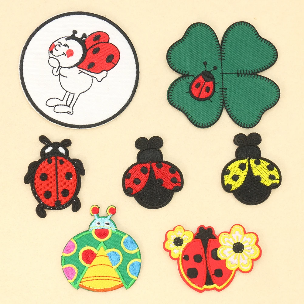 만화 무당 벌레 네잎 클로버 자수 의류 데칼, 어린이  - Embroidery Lady Bug 리뷰 및 가격