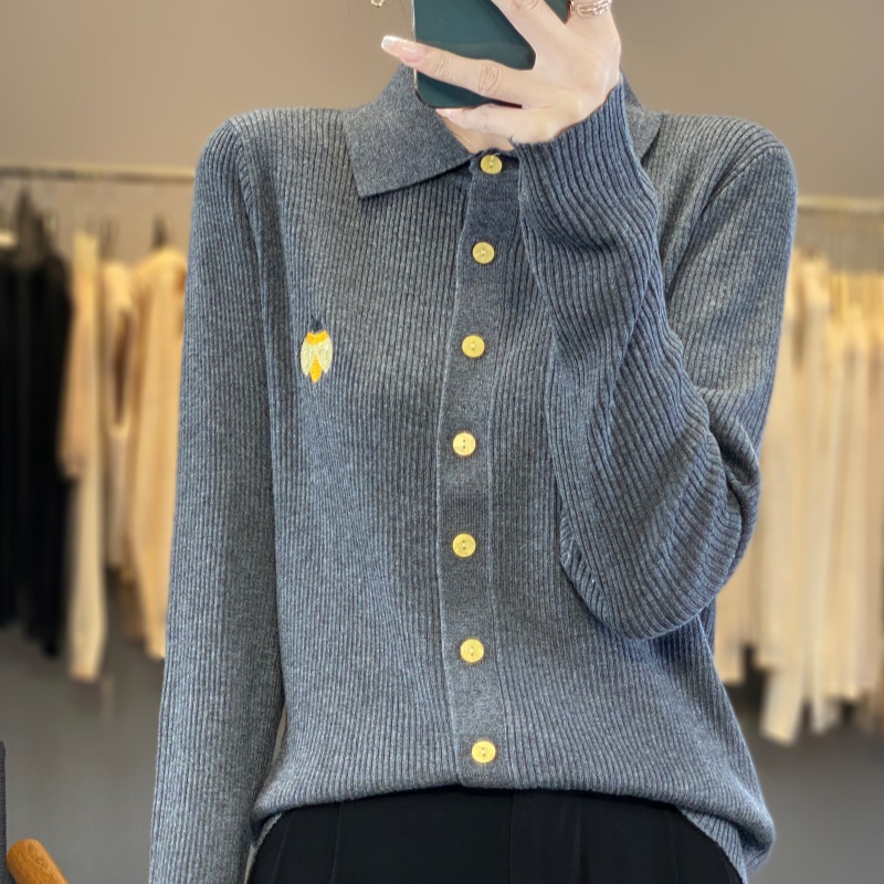 WinvyNee 여성 의류 봄 폴로 넥 가디건 무당벌레 - Embroidery Lady Bug 리뷰 및 가격