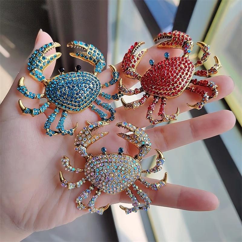 패션 라인스톤 게 브로치 여성 의류 코트 액세서리 선물 - Embroidery Fish 리뷰 및 가격