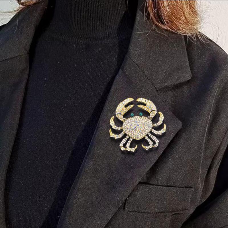 패션 라인스톤 게 브로치 여성 의류 코트 액세서리 선물 - Embroidery Fish 리뷰 및 가격