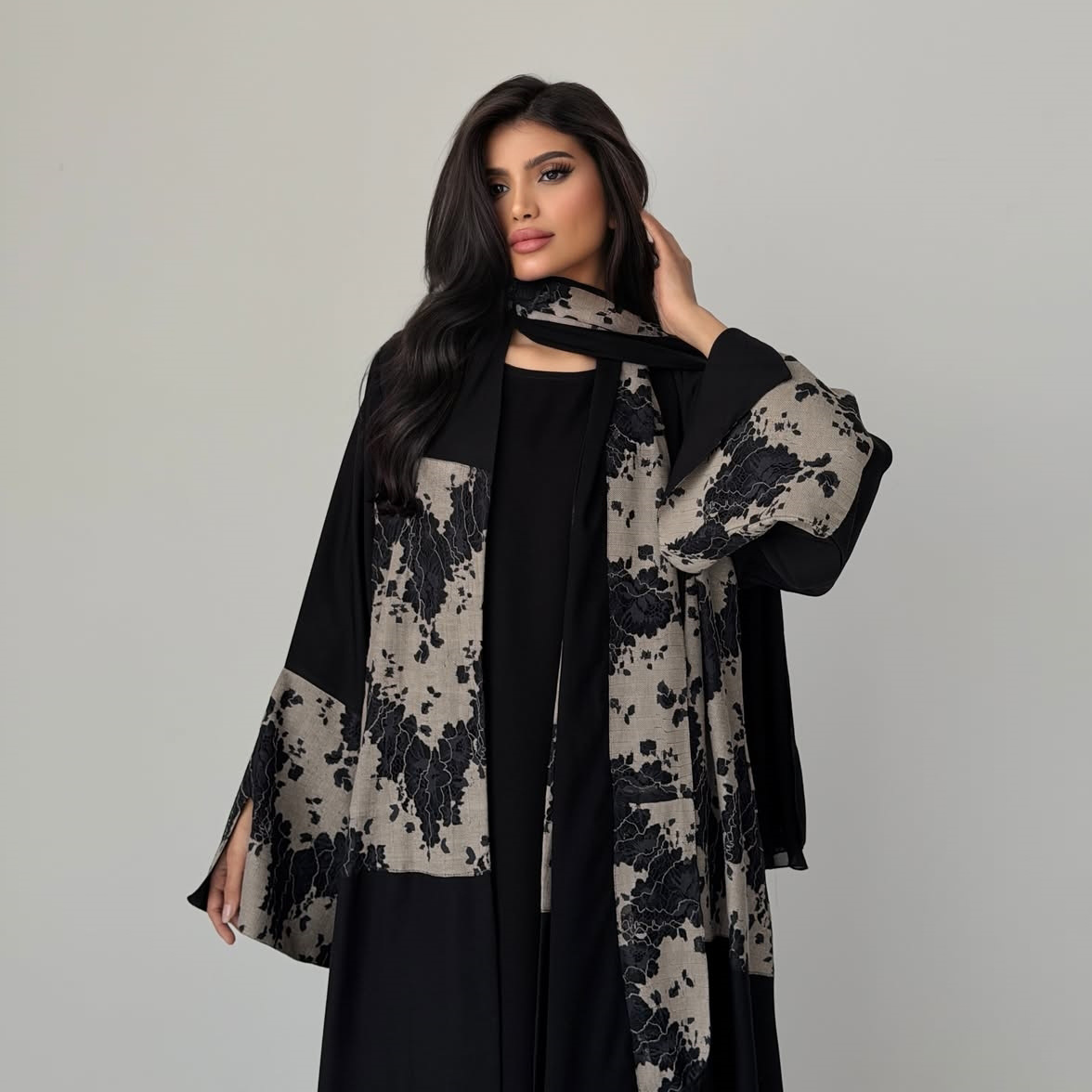 여성 이드 아바야 히잡 2피스 세트 레이스 오픈 드레스 - Embroidery Kaftan 리뷰 및 가격