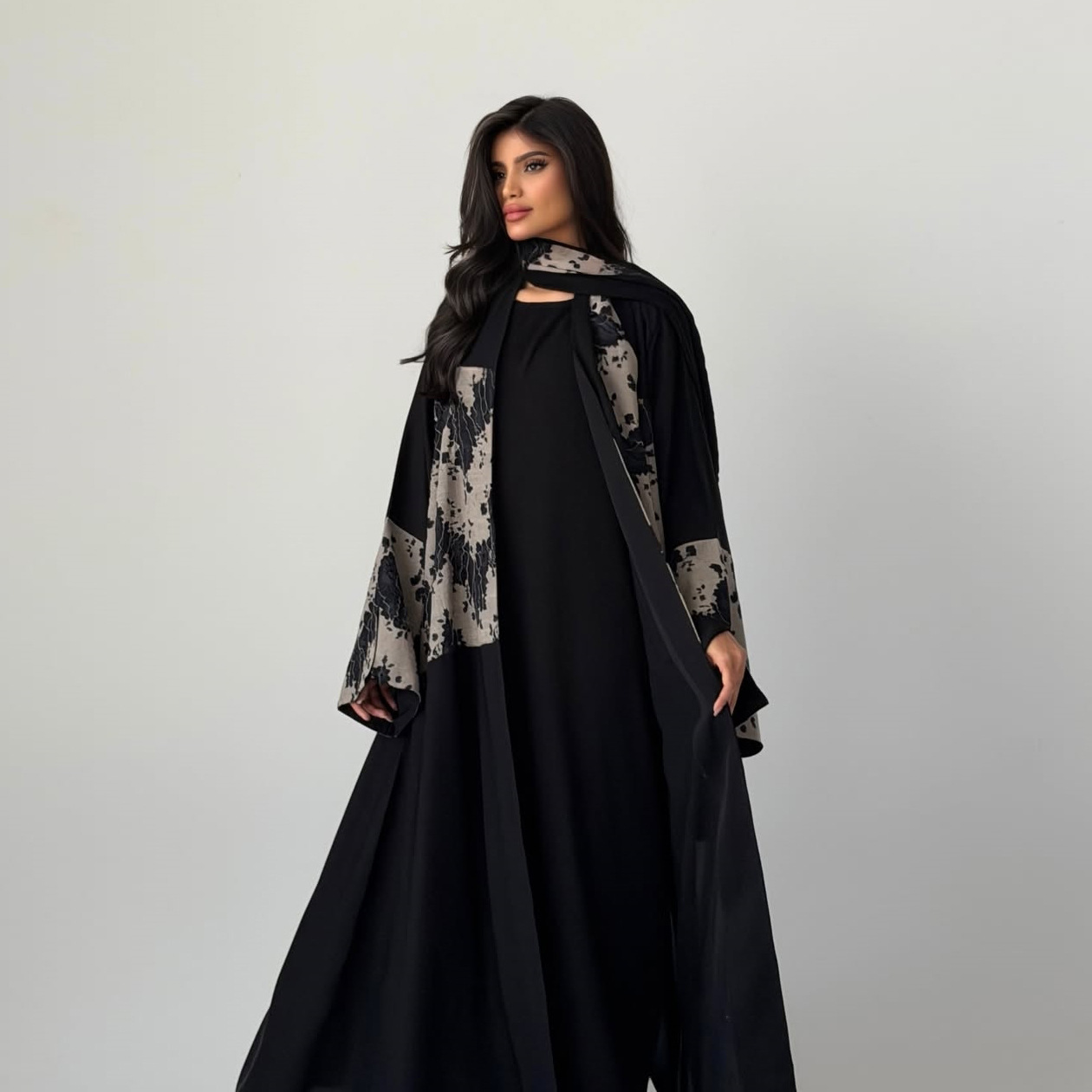 여성 이드 아바야 히잡 2피스 세트 레이스 오픈 드레스 - Embroidery Kaftan 리뷰 및 가격