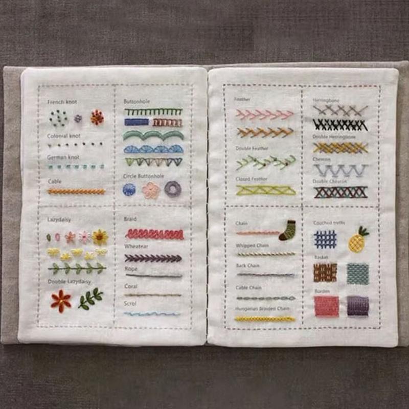 자수 스티치 책 성인을 위한 바느질 가이드 초보자와 자 - Embroidery Guide Book 리뷰 및 가격