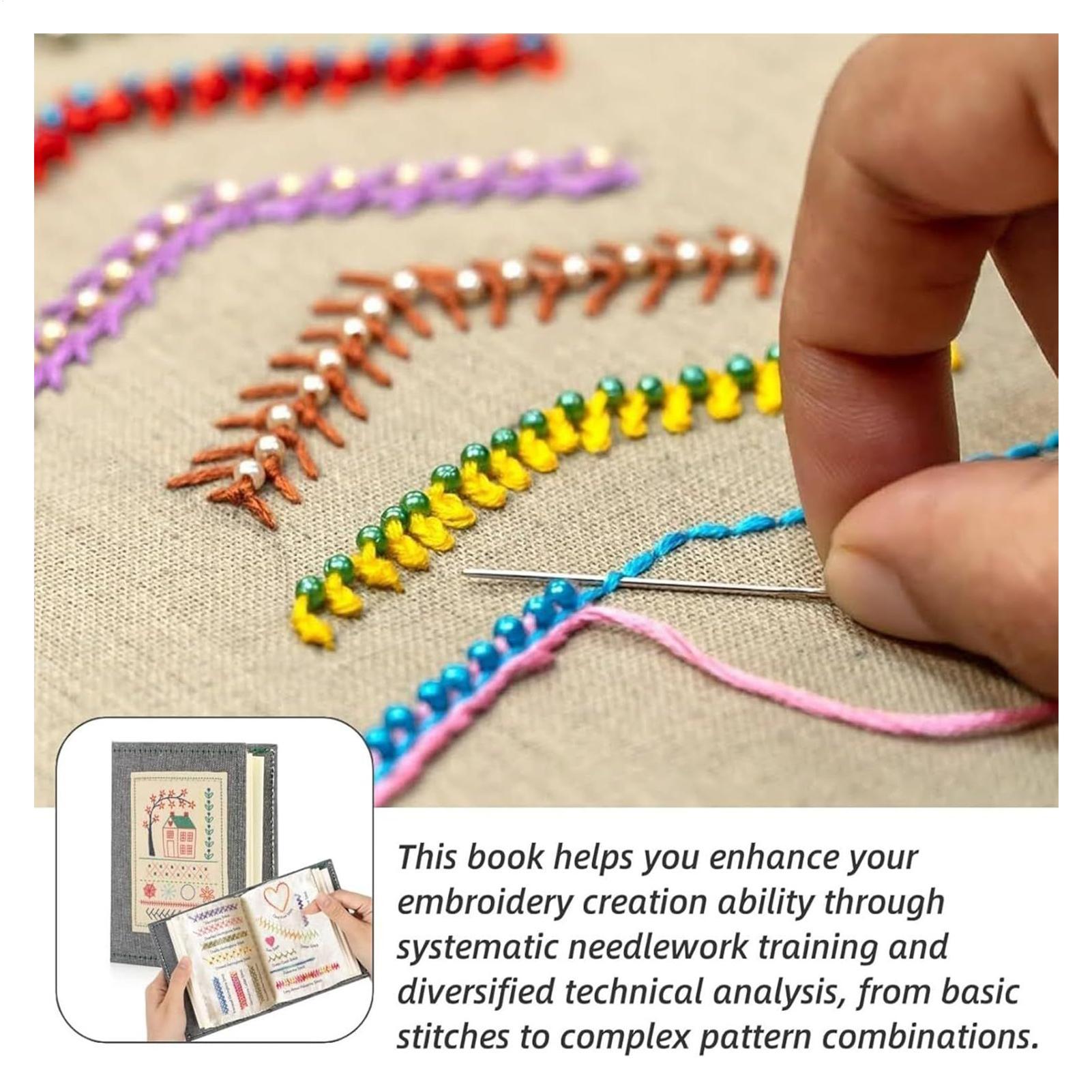 초보자를 위한 DIY 자수 스티치 책 손바느질 가이드  - Embroidery Guide Book 리뷰 및 가격